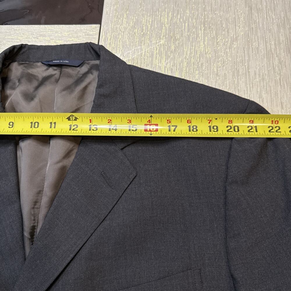 Brooks Brothers Brooksease Mens Charcoal Blazer 48R Wool USA Made 3 Button - Picture 7 of 14